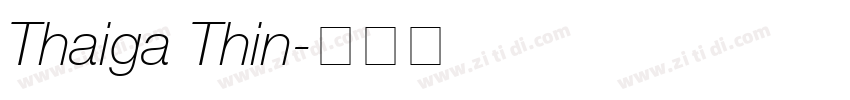 Thaiga Thin字体转换